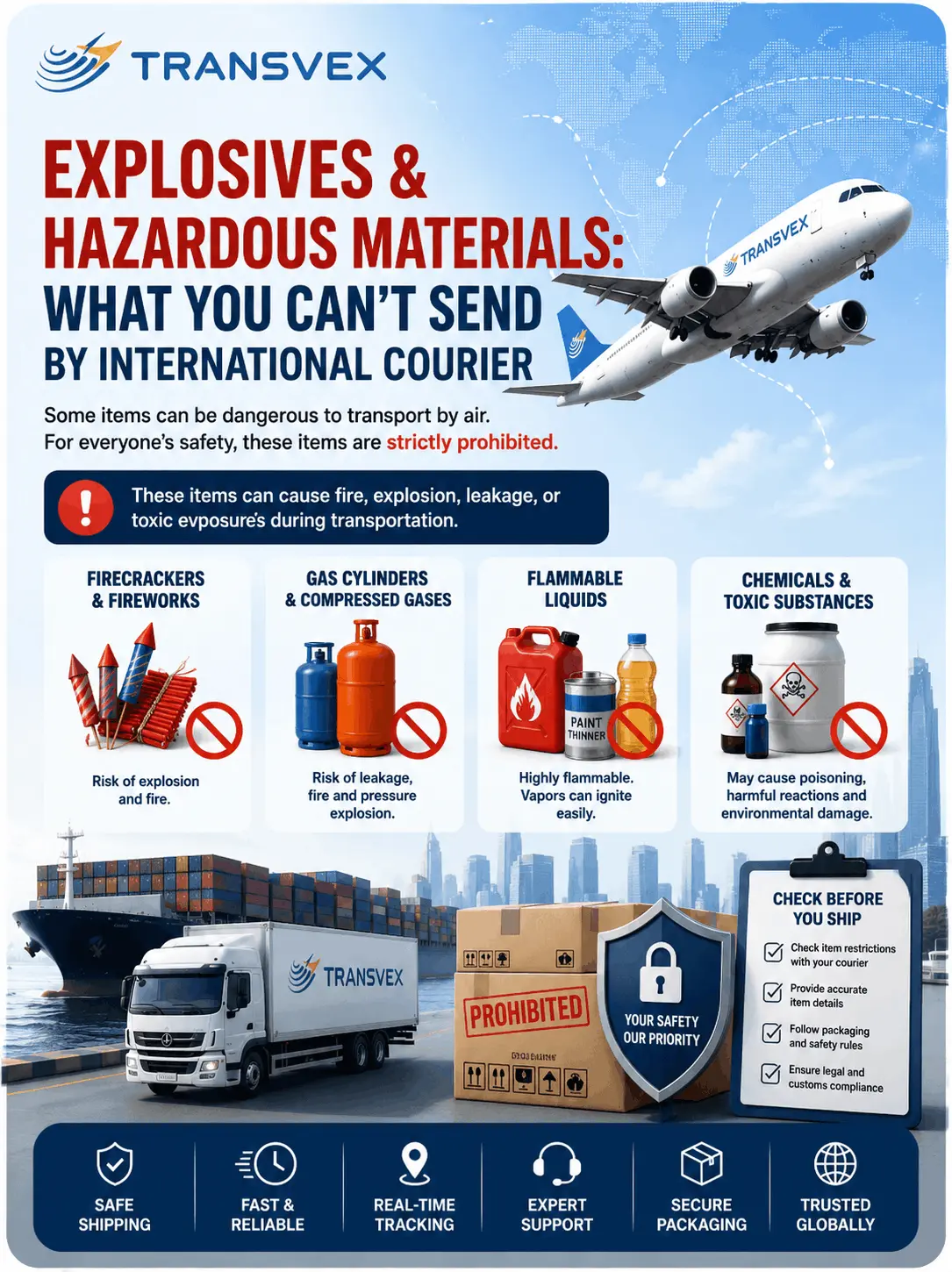 Explosives & Hazardous Materials: What You Canβt Send by International Courier
