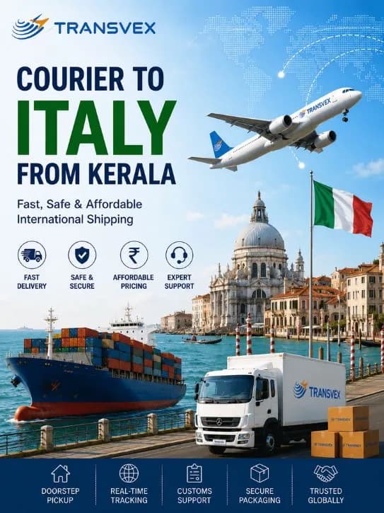 Courier to Italy from Kerala | Reliable Door-to-Door Courier Service