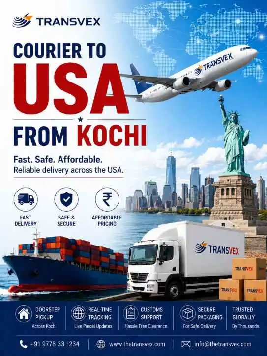 Courier to USA from Kochi β Documents, Medicines, Food Parcels & Commercial Shipments
