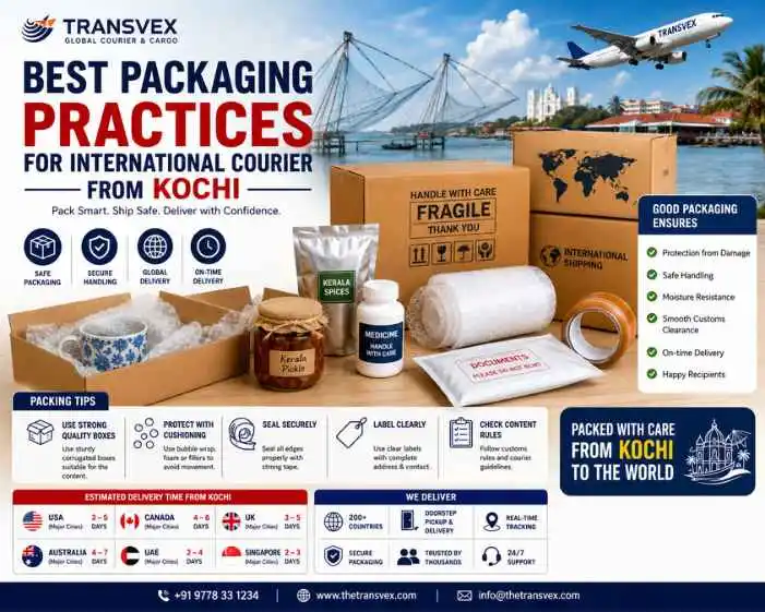 Best Packaging Practices for International Courier from Kochi