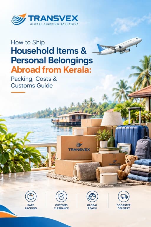 Shipping household items and personal belongings abroad from Kerala with Transvex